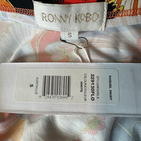 Ronny Kobo Floral Midi Wrap Skirt SMALL Sarong Slit Designer Vacation $228 NEW - Picture 6 of 8